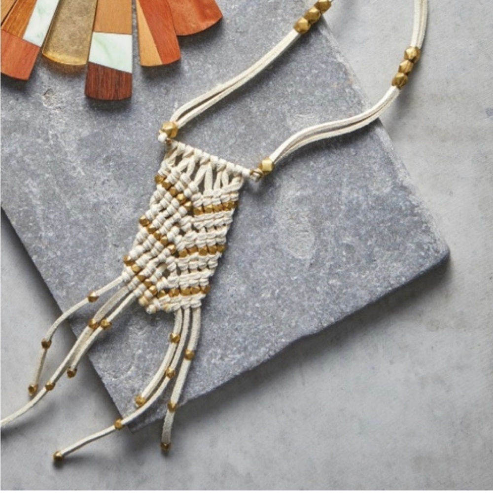 Noonday Collection White Sands Suede Necklace
